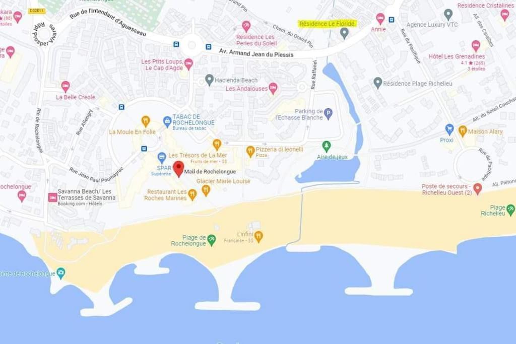 Appartement Le Florid Cap D'Agde, T2 , 4 Pers, 200M Plage, Terrasse Luaran gambar